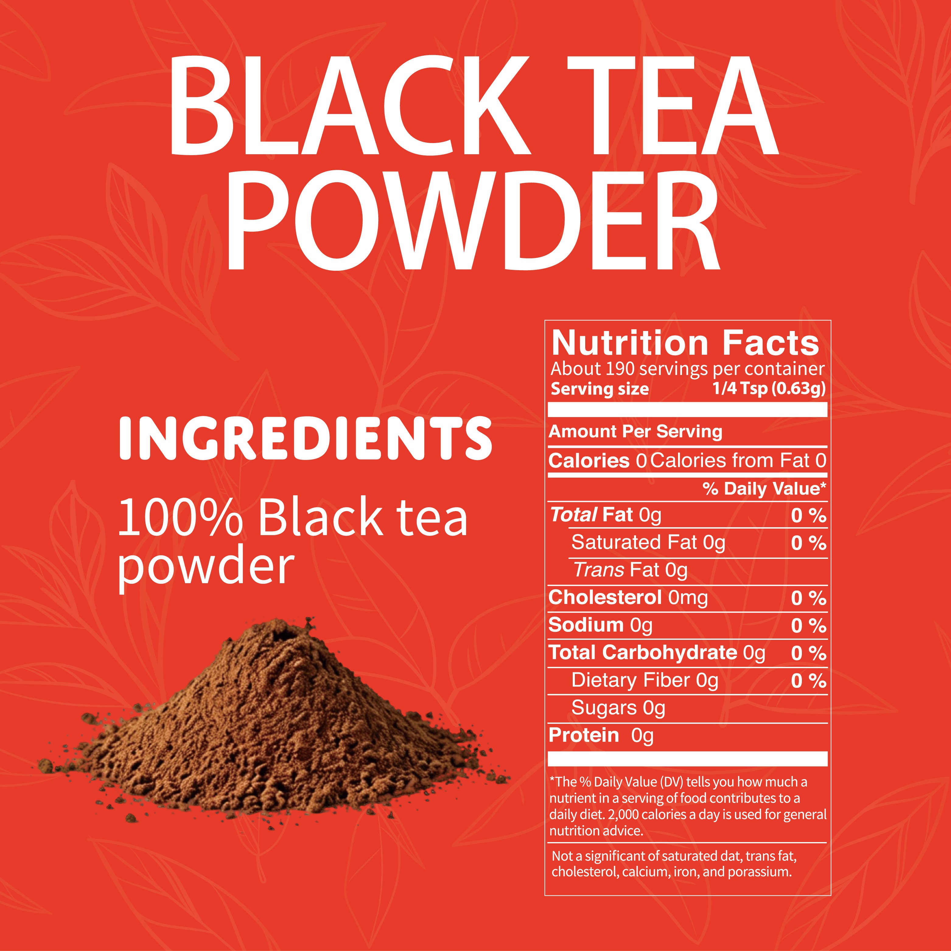 Black tea powder