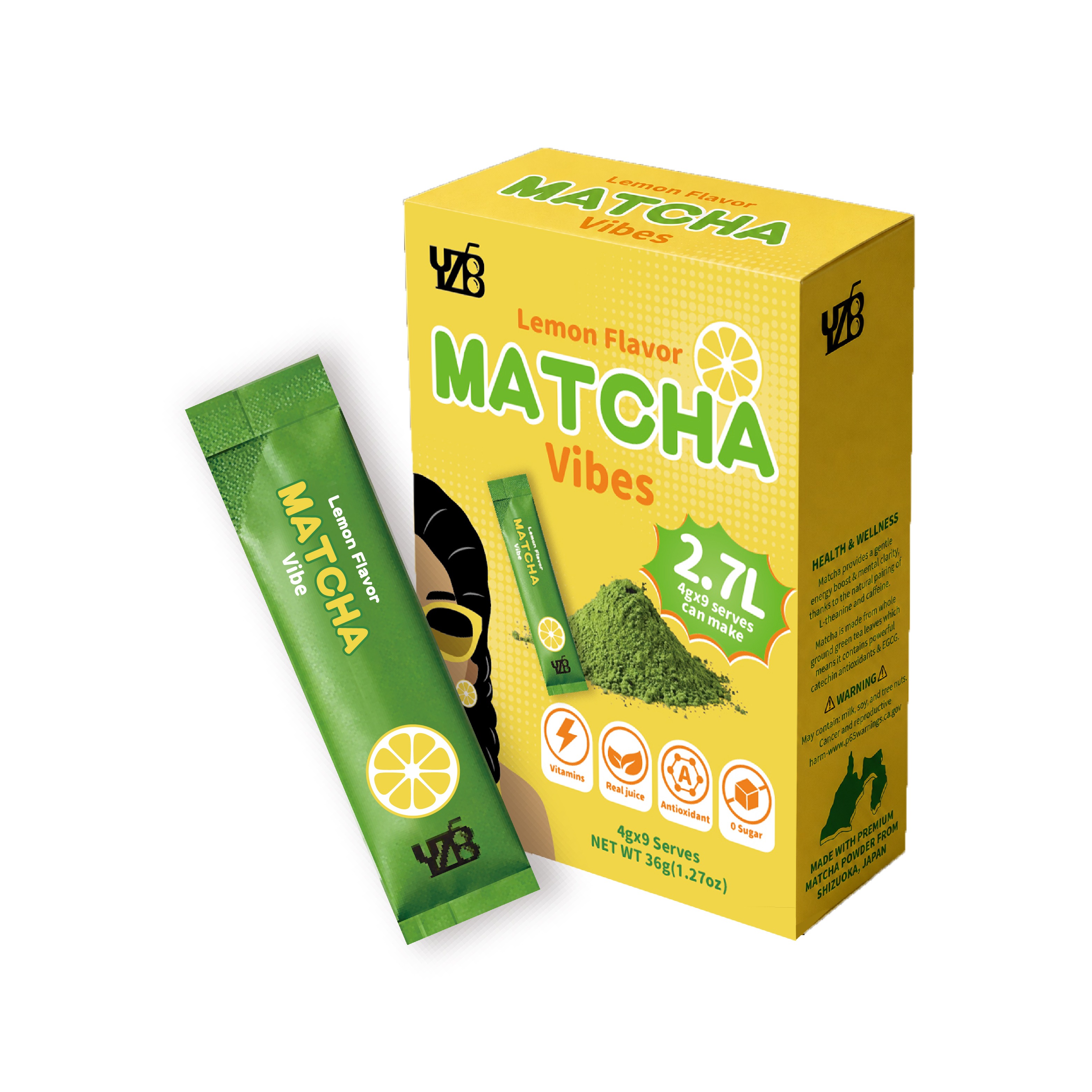 Sugar-Free Matcha Lemon Flavored Drink