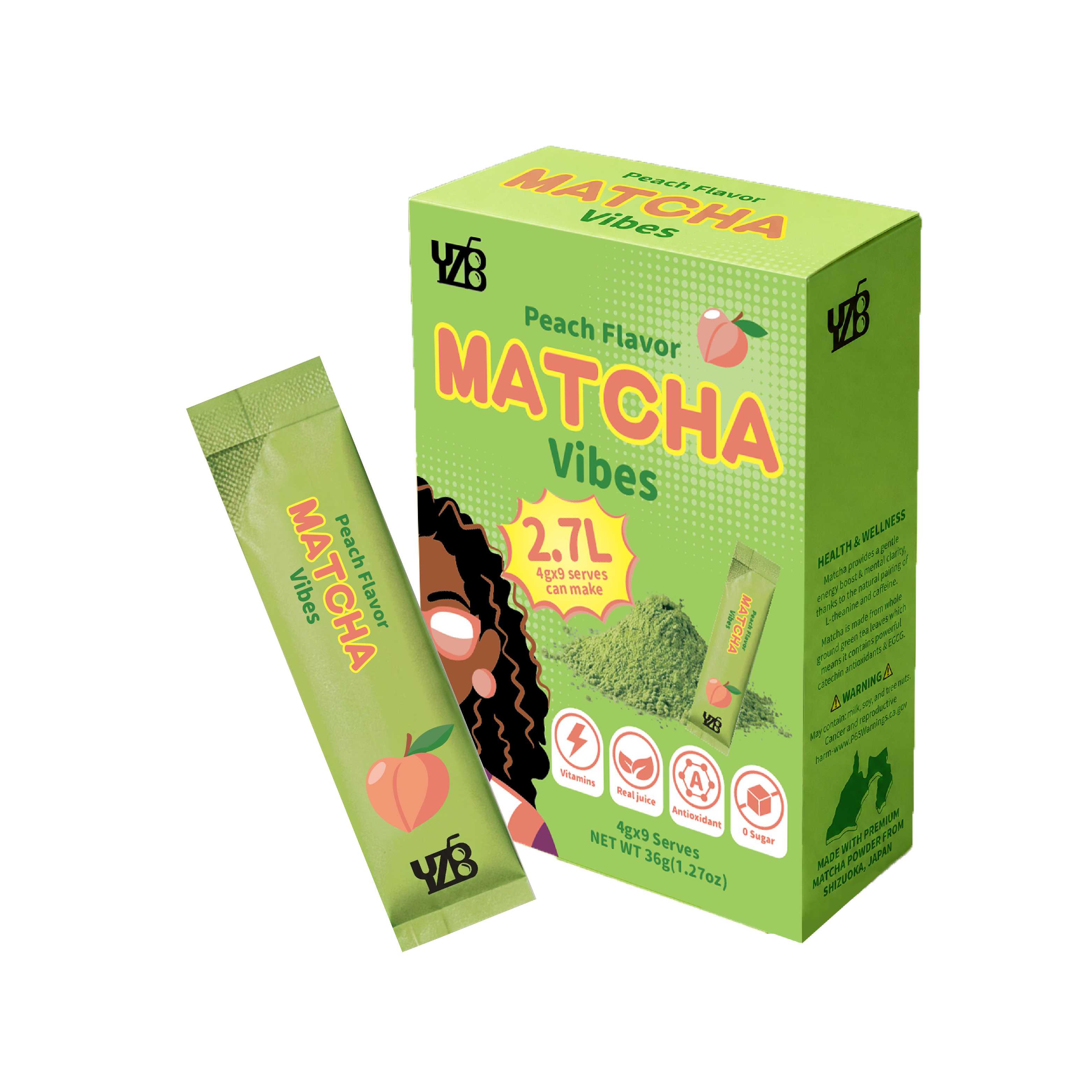 Matcha Peach Flavored
