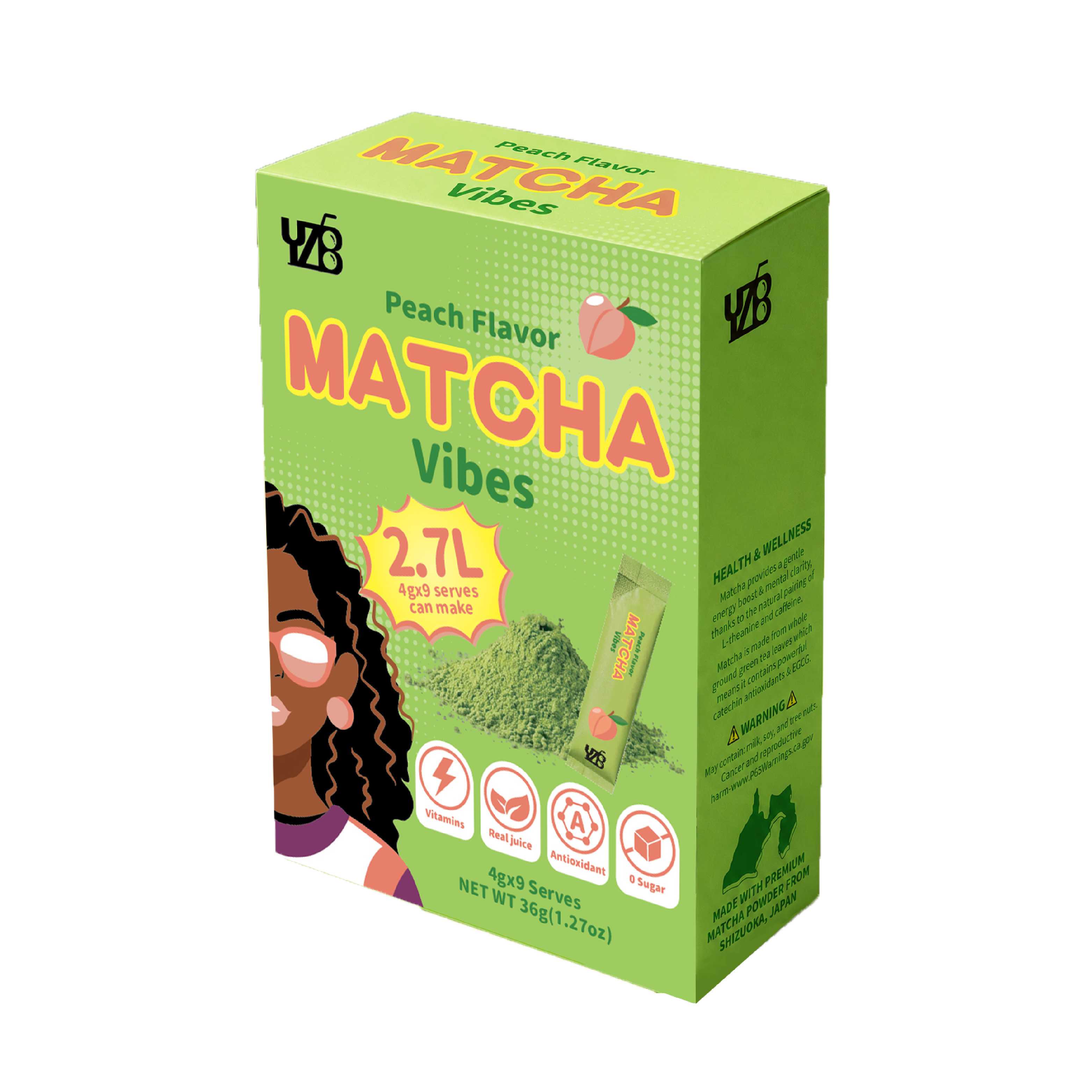 Matcha Peach Flavored